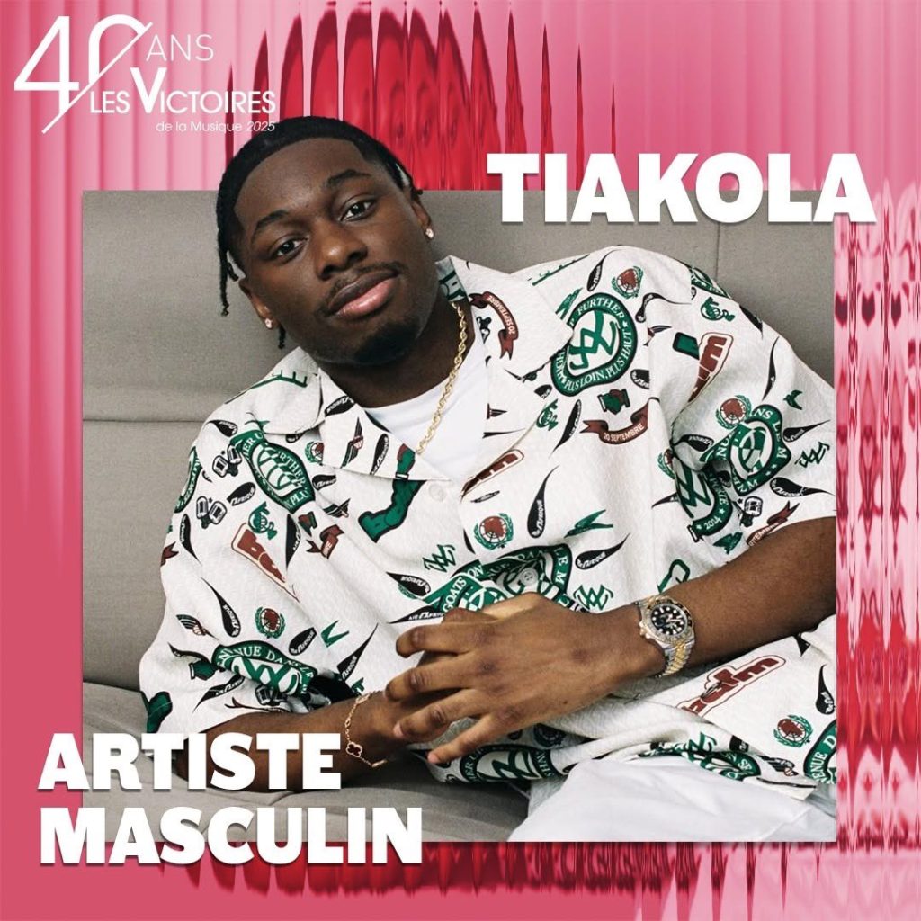 visuel de la nomination de tiakola au titre d&#039;artiste masculin pour les victoires de la musique 2025